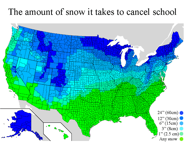 The Snow Day Divide: How Winter Weather Affects School Closures Across the US